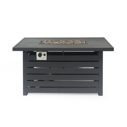 Rene 30,000 BTU Rectangular Iron Firepit Table by Christopher Knight Home - N/A - Image 2