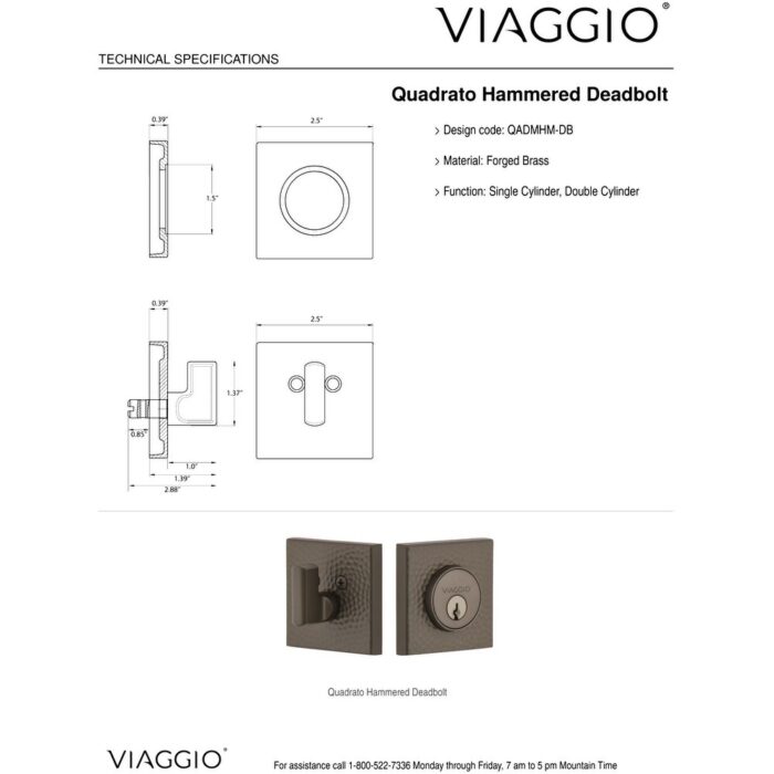 Viaggio QADMHMMOD_COMBO_234_LH Motivo Left Handed Solid Metal Single - Image 2