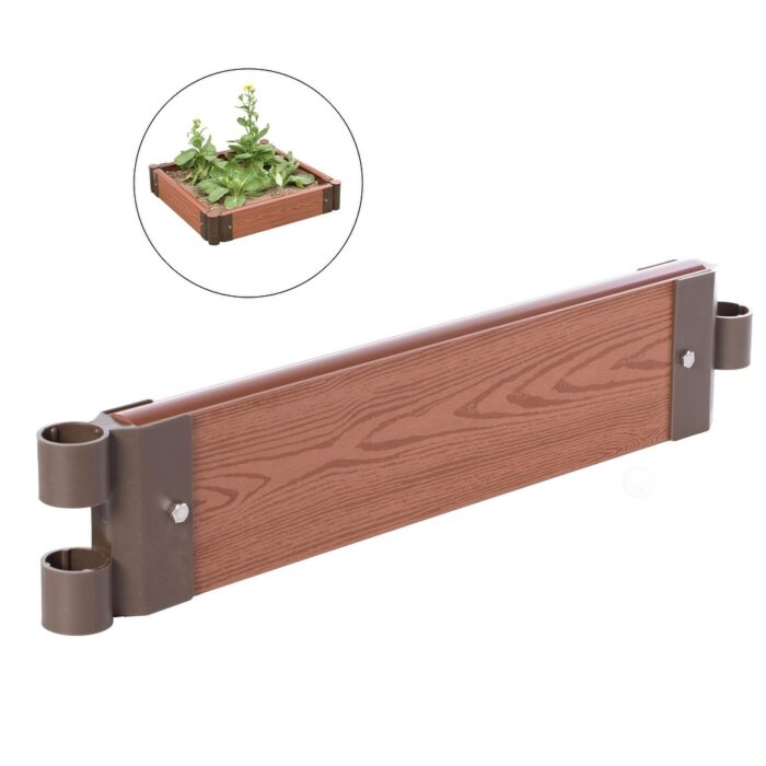 Classic Traditional Durable Wood- Look Raised Outdoor Garden Bed Flower Planter Box - Image 2