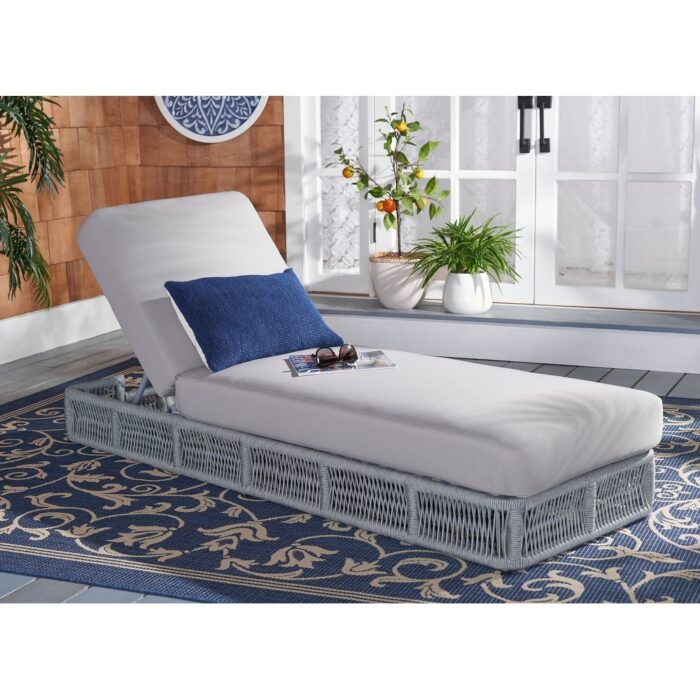 SAFAVIEH Outdoor Gillian Sun Lounger - 74.8" W x 24.8" L x 12.99" H - Image 2
