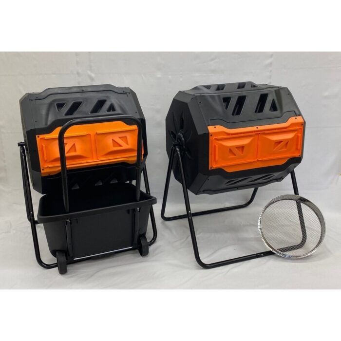 2 - Genesis 42 Gallon Composters with 1 Cart and 1 Sifter