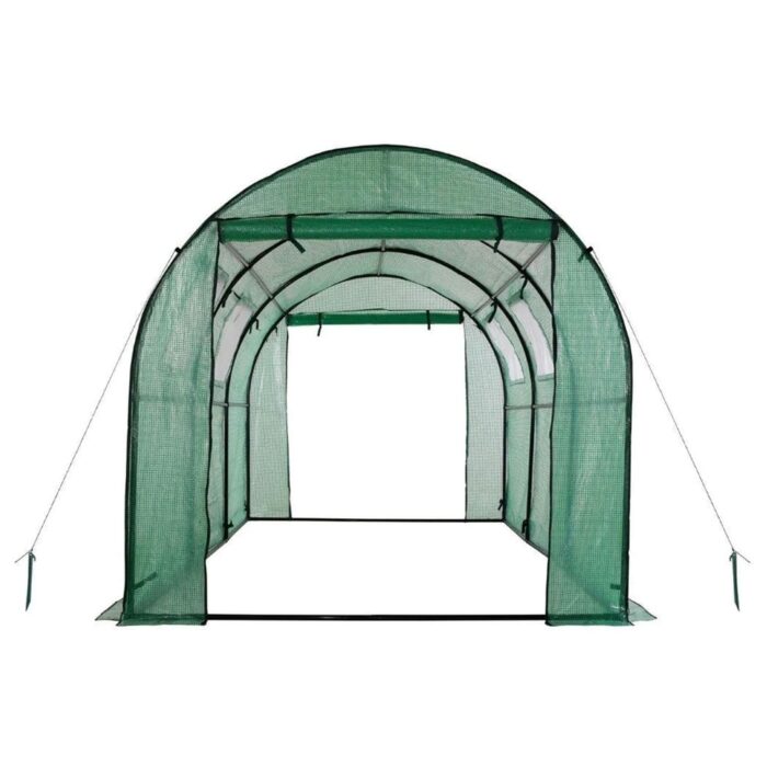 Upper Bounce Ogrow 2 Door Walk In Greenhouse with Ventilation Windows, Green - 36 - Image 2