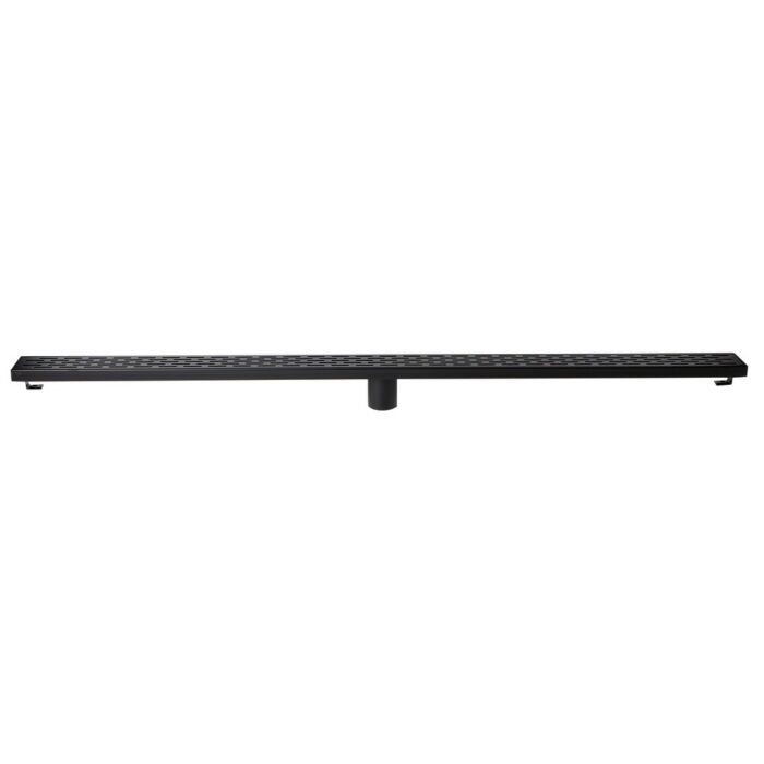 ALFI brand 47" Black Matte Stainless Steel Linear Shower Drain with Groove Holes - Image 2