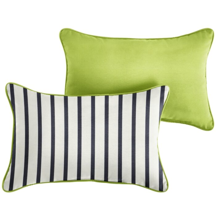 Sunbrella Indoor/Outdoor Two-Sided Lumbar Pillows, Set of 2, Corded - Image 2
