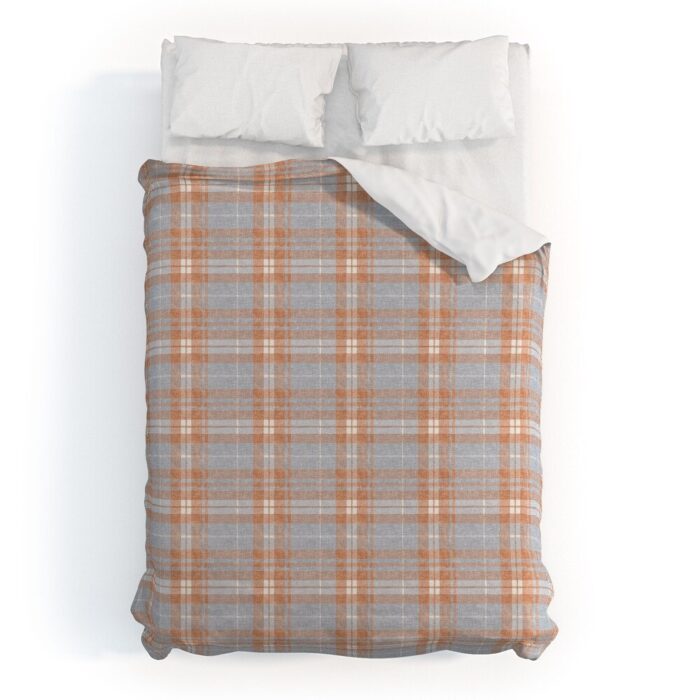 Little Arrow Design Co Fall Plaid Warm Neutrals Duvet Cover
