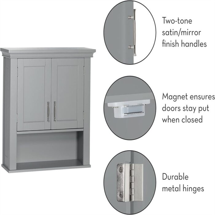 Bathroom Storage Wall Cabinet - 7.9"D x 22.8"W x 24.5"H - Image 2