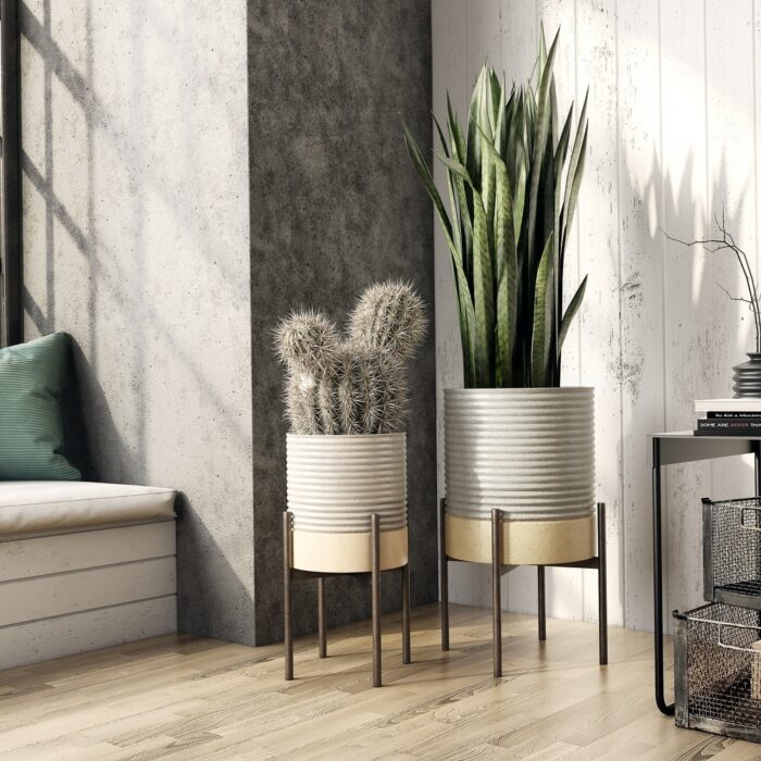 Mason Industrial Modern Planters (Set of 2) - Image 2