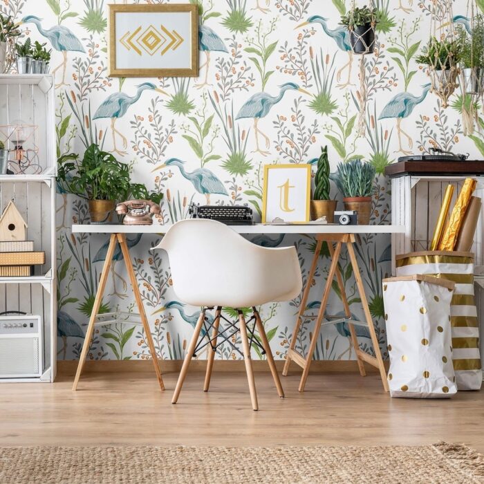 Blue Bird Animal Peel and Stick Removable Wallpaper 9623