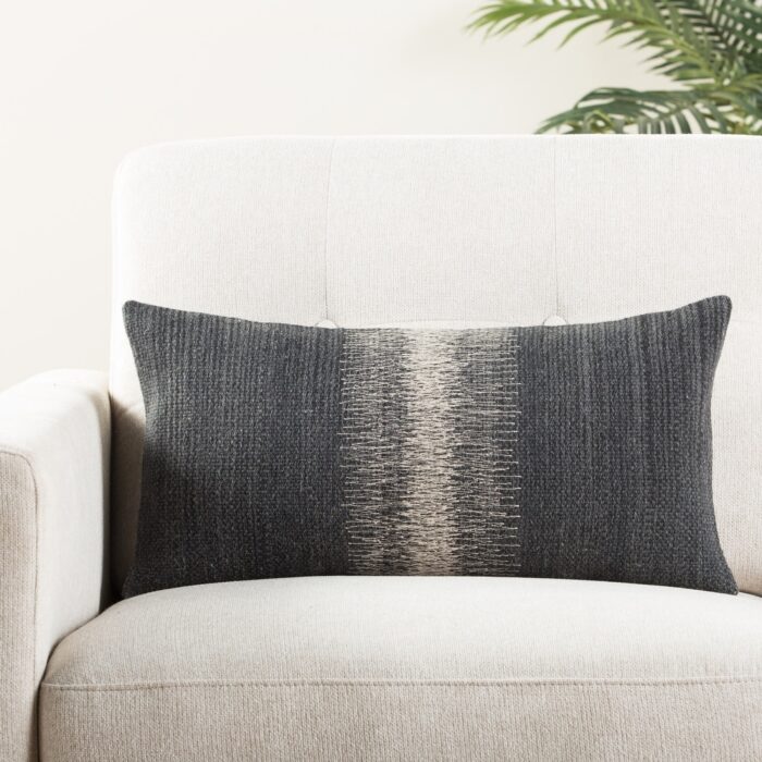 The Curated Nomad Otis Ombre Black/ Grey Throw Pillow