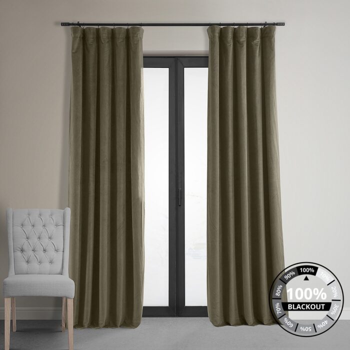 Exclusive Fabrics Signature Velvet Blackout Curtains (1 Panel) - Image 2