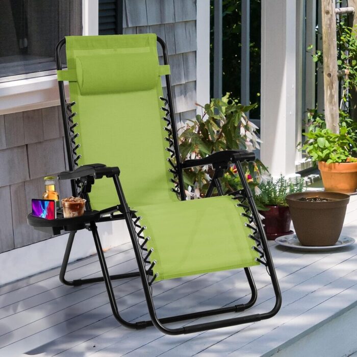 Zero Gravity Chair, Adjustable Folding Reclining Lounge Chair, Set of 2 - Image 2
