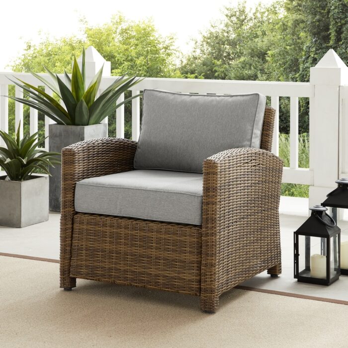 Crosley Bradenton Outdoor Wicker Armchair - 30.5 "W x 35 "D x 32.5 "H