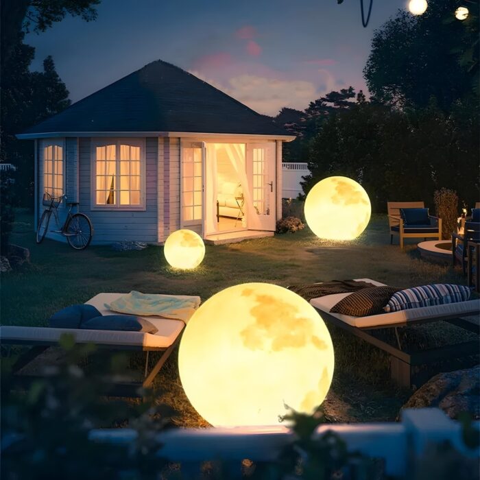 3D Moon Indoor Outdoor Floor Lamp