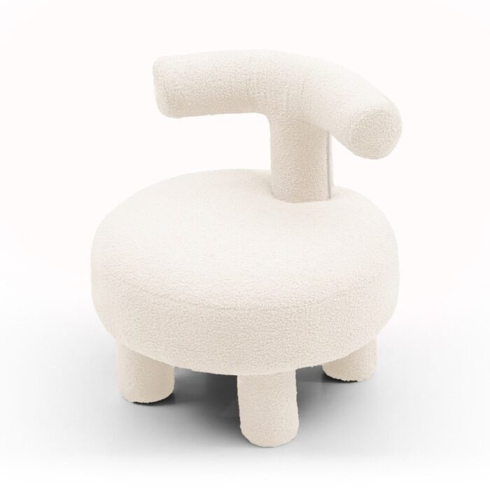 Upholstered Creative Ottoman Pouf Fuzzy Sofa Footrest Stool Reading Chair Kids Furniture Chair - Image 2