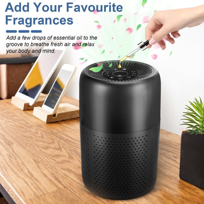 2 Pack Air Purifiers for Bedroom,H13 HEPA Filters,Fragrance Sponge for Better Sleep,For Dust Smoke Hair Wildfire Particles - Image 2