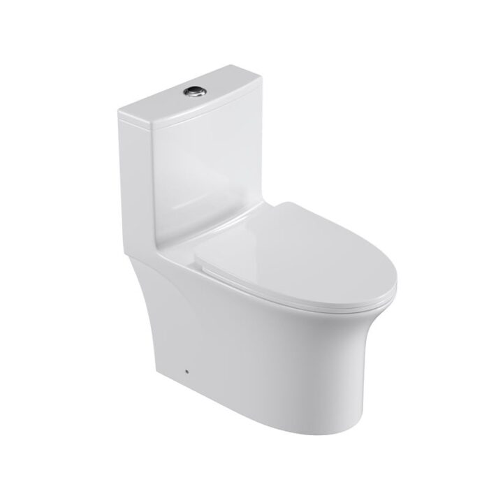 Alvana 28'' x 16.1'' Siphon Water Jet Elongated One-Piece Toilet - 28inches