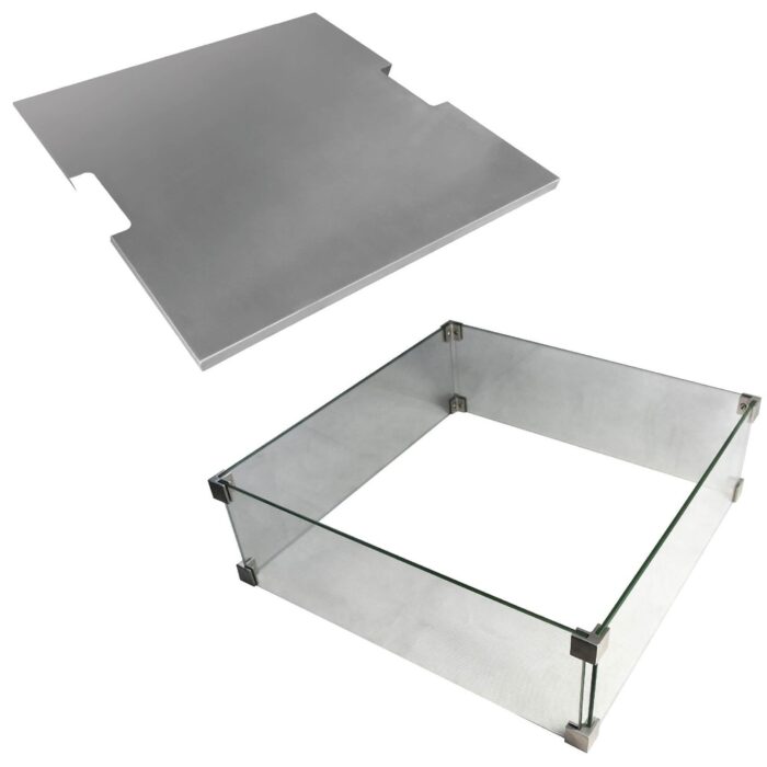 Elementi Manhattan Fire Pit Accessories Set - 22” L x 22” W x 7” H