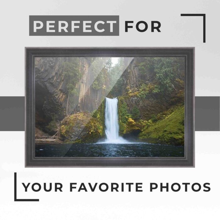20x12 Grey Picture Frame - Wood Picture Frame Complete with UV - Image 2