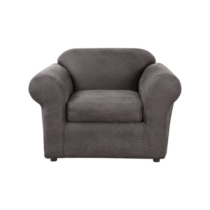 SureFit Ultimate Stretch Leather 2 Piece Chair Slipcover - Image 2