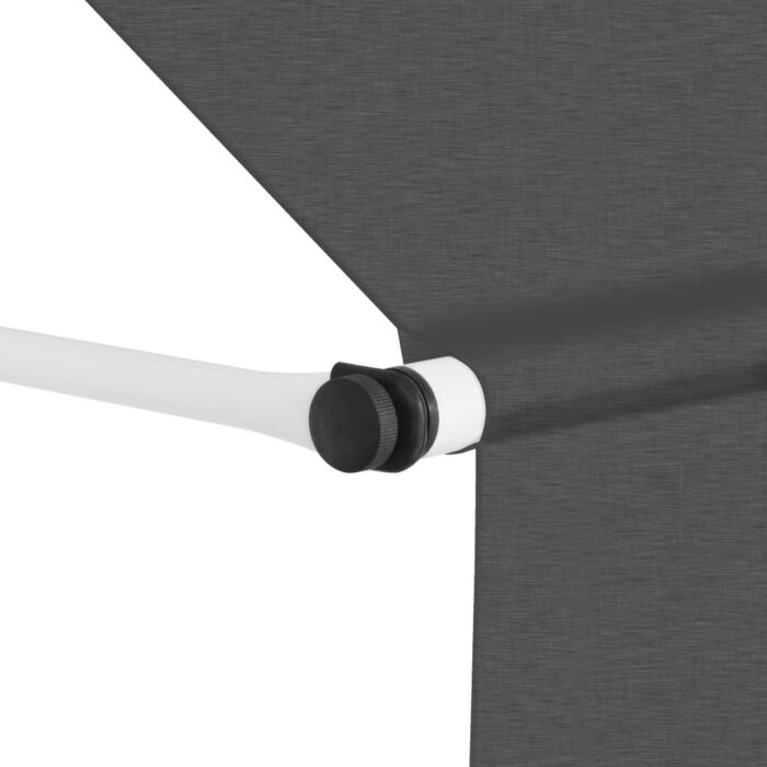 vidaXL Manual Retractable Awning 59" Anthracite - Image 2