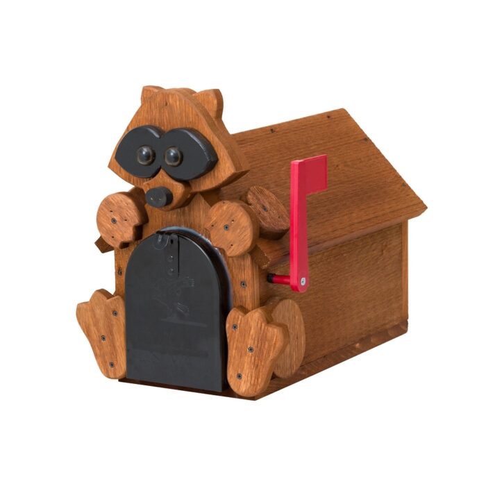 Rustic Raccoon Mailbox