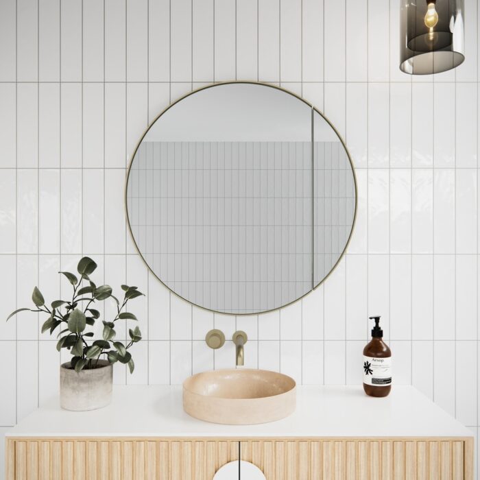 One Door Steel Frame Round Shape Medicine Cabinet - Image 2