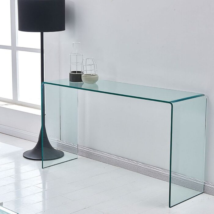 Small Clear Glass Side & End Table, Tempered Glass End Table Small Coffee Table
