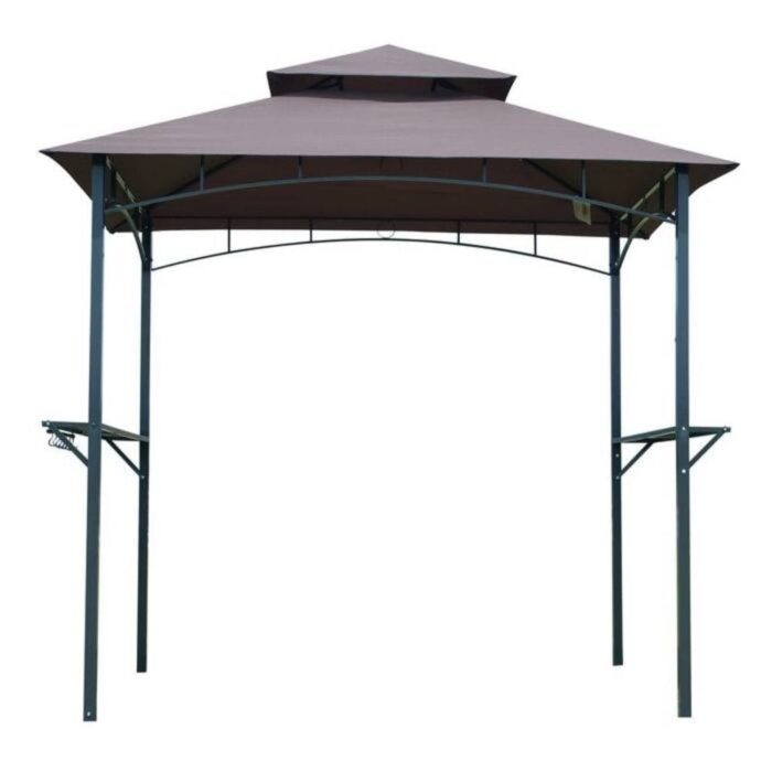 8-Ft x 5-Ft Steel Frame Outdoor Grill Gazebo with Vented Canopy - Image 2