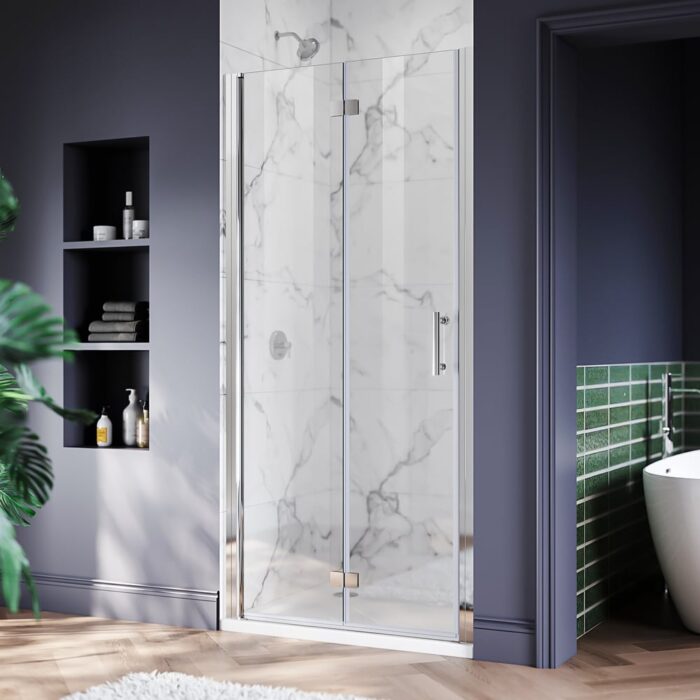 ELEGANT Bi-Fold Frameless Shower Door
