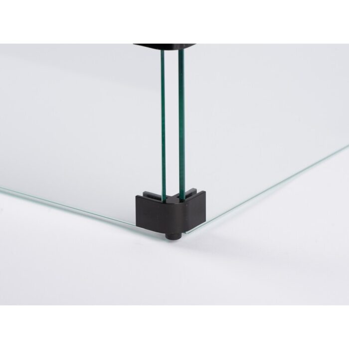 EV Fires 25" Round Fire Pit Clear Tempered Glass Flame Guard in Black - 6"H x 25"W x 25"D - Image 2