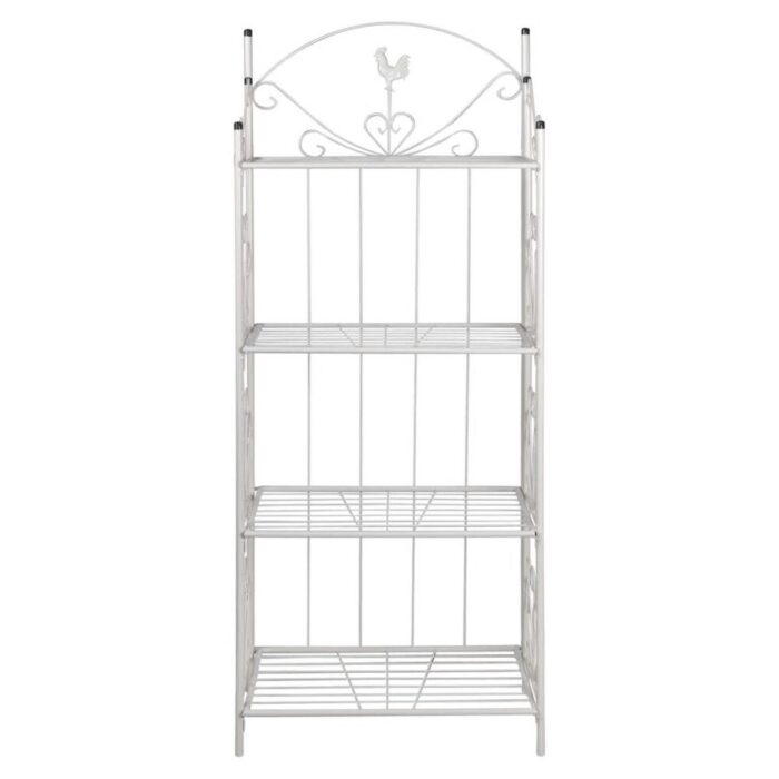 vidaXL Plant Rack White Square - 24.2" x 13" x 60.2" - Image 2