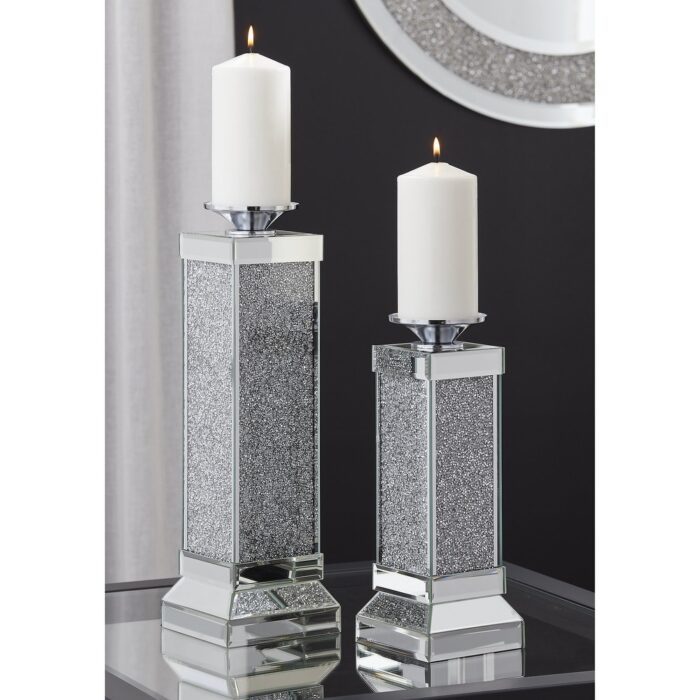 Signature Design by Ashley Charline Mirror Candle Holder Set of 2