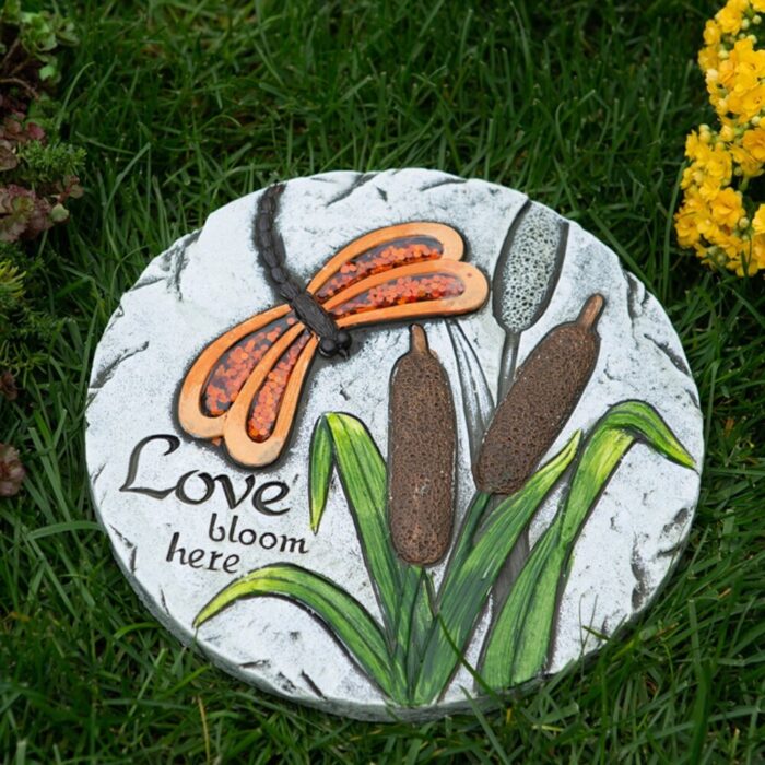Set of 6 Love Blooms Here Dragon Fly Stepping Stones - Multi-Color - Image 2