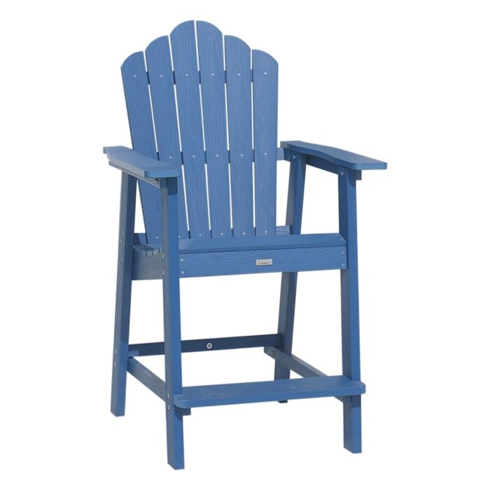 Clihome HIPS Durable Patio Balcony Adirondack Armchair Bar Stools - Image 2