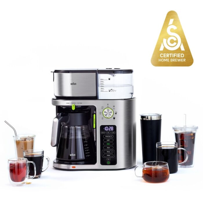 Braun MultiServe 10-Cup SCA Certified Coffee Maker with Internal Water Spout and Glass Carafe in Stainless Steel - Image 2