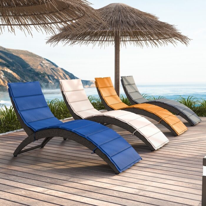 Sion Contemporary Wicker Curved Outdoor Lounger by M&L Co.