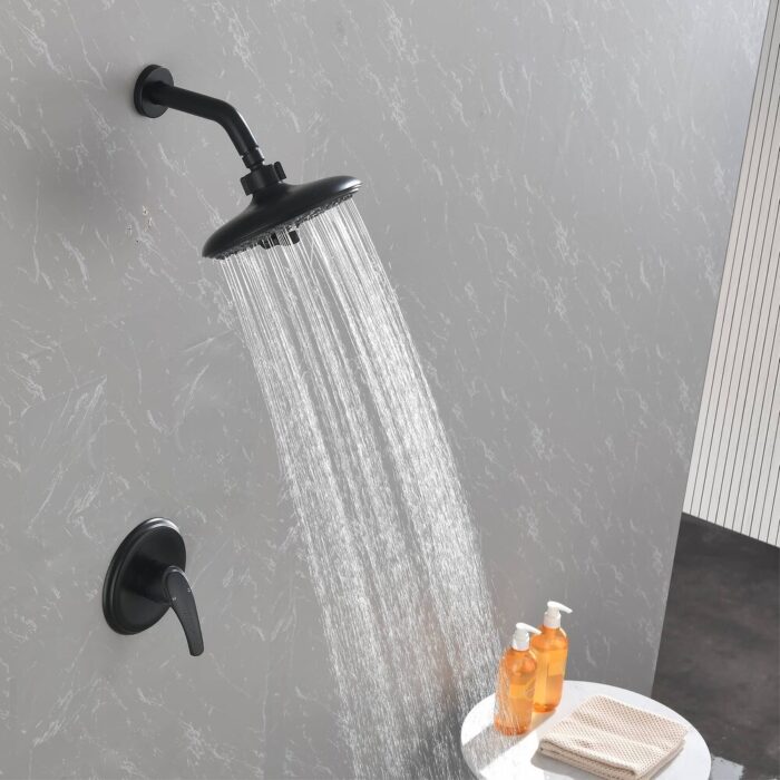Wall Mounted Shower Faucet With Rough-in Valve Complete Shower System With Multifunctional Massage 8 Inch Shower Head Kit Set - Image 2