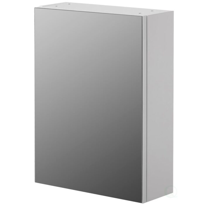 Wall Mount Bathroom Mirrored Storage Cabinet with Single Door | 2 Adjustable Shelves Medicine Wood Organizer Storage Furniture