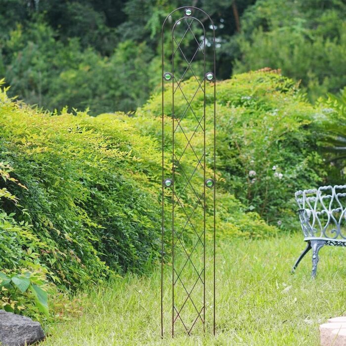 Arched Garden Trellis 6' x 10", Black - Image 2