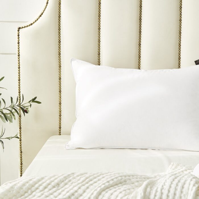 Farm To Home Organic Blended Cotton Down Pillow - White