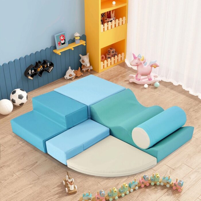Soft Climb and Crawl Foam Playset 6 in 1 - Safe and Engaging Play Equipment