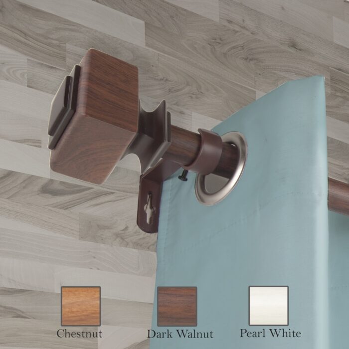 InStyleDesign Elena 1 inch Faux Wood Curtain Rod