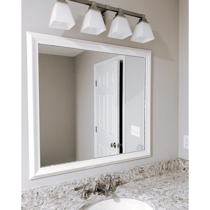 Woodford White Framed Vanity Mirror