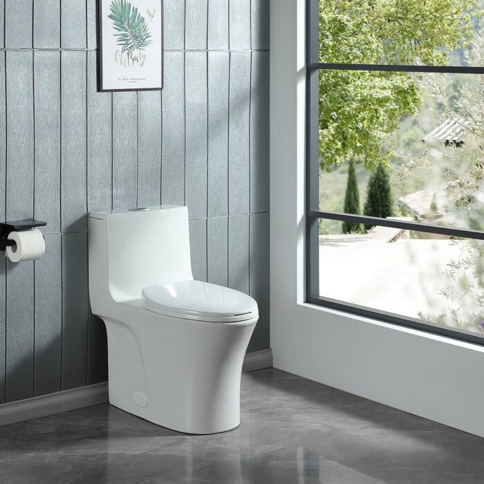 ABRUZZO Dual-Flush Elongated One-Piece Toilet