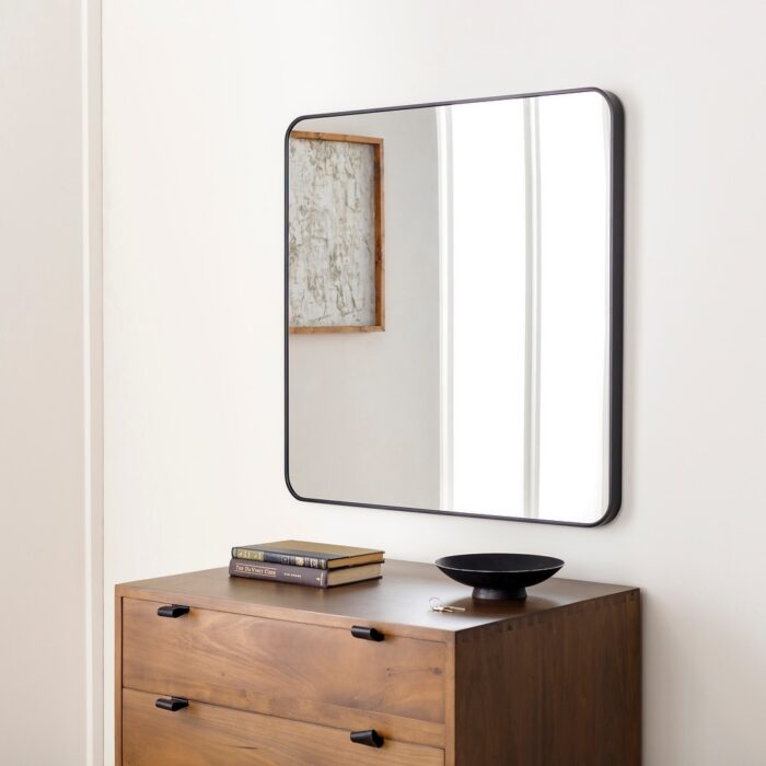 Livabliss Aranya Modern Aluminum Square Accent Mirror