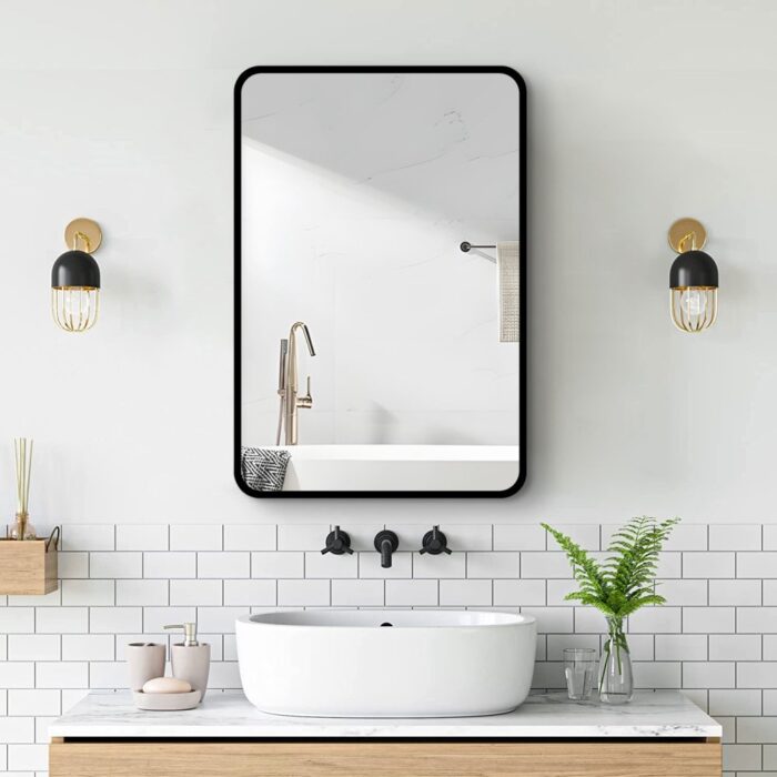 24x30 Surface or Recessed Mount Bathroom Medicine Cabinet with Mirror - Image 2