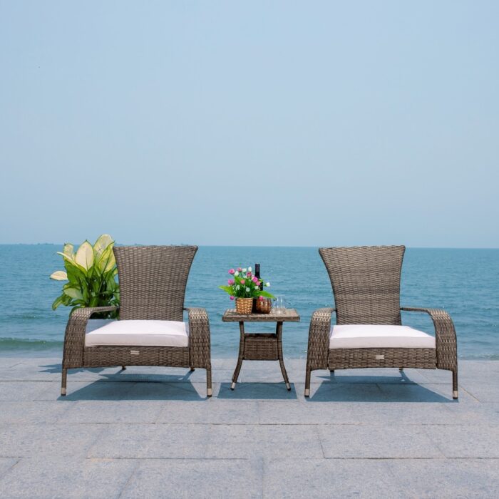 SAFAVIEH Outdoor Edna 3-Piece Lounge Set - Image 2