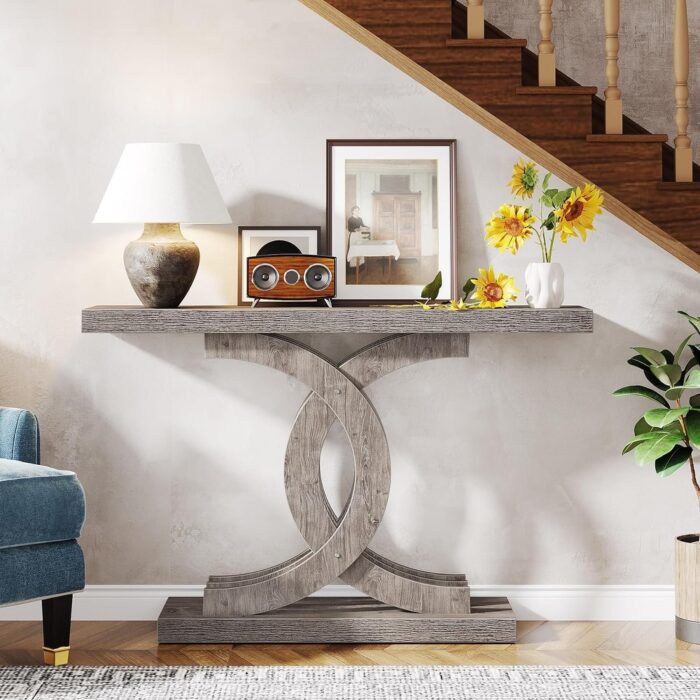 Console Tables for Entryway, Farmhouse 39" Wooden Sofa Table
