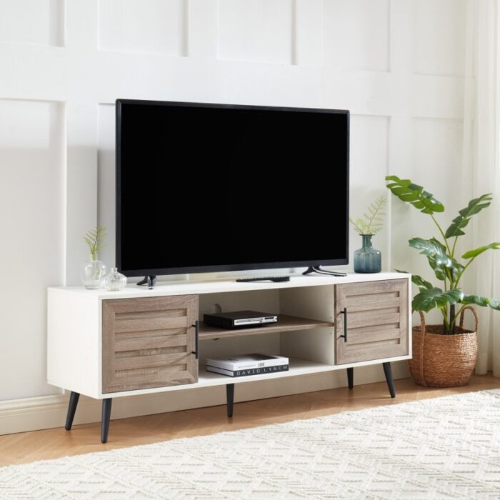 Mid-Century Modern TV Stand For TVs Up To 70" - 20.5'' H X 59'' W X 15.5'' D - Image 2