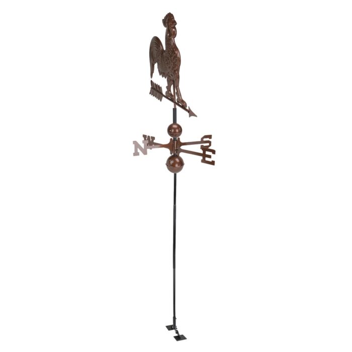3' Chocolate Brown Rooster Outdoor Weathervane - Image 2